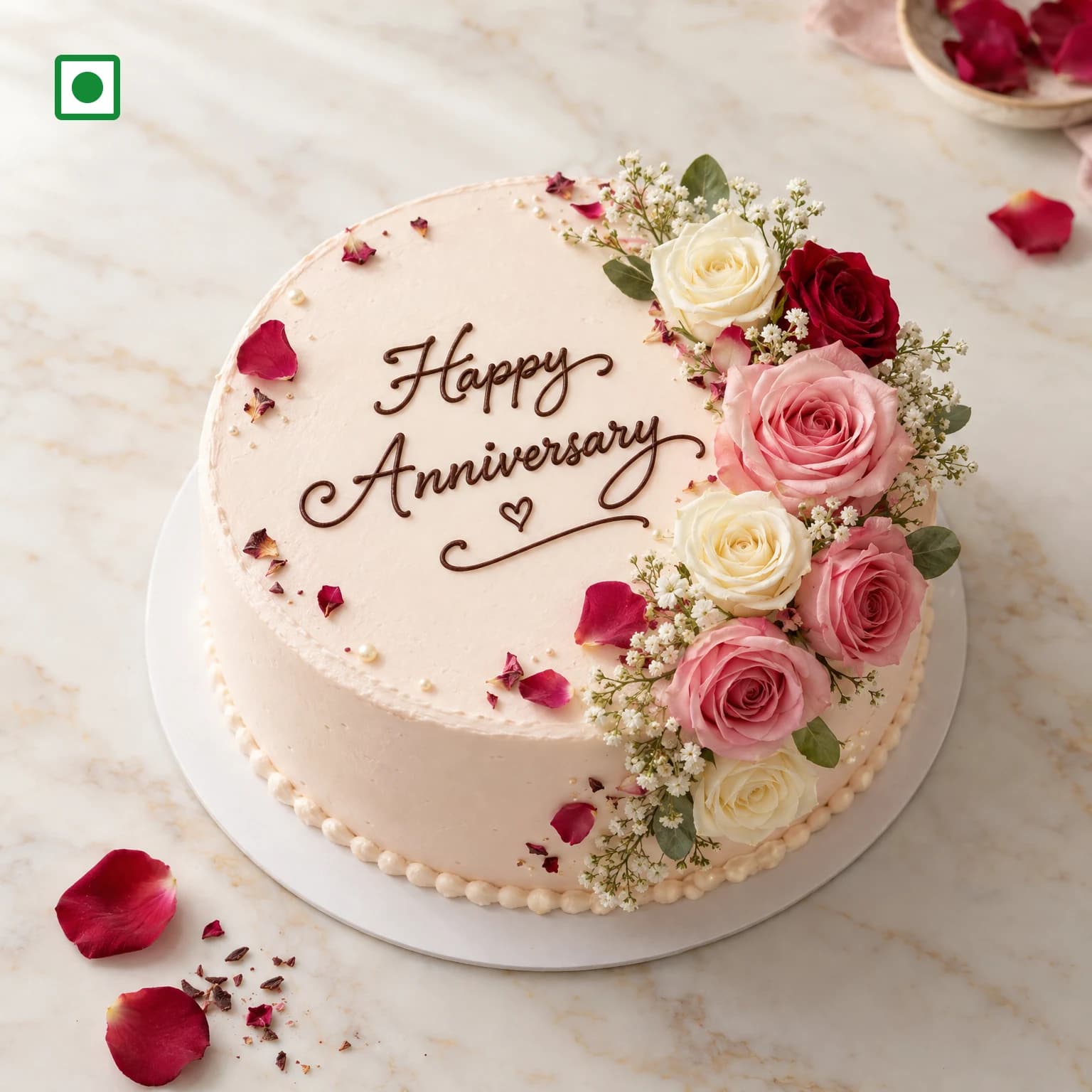 Floral Anniversary Cake